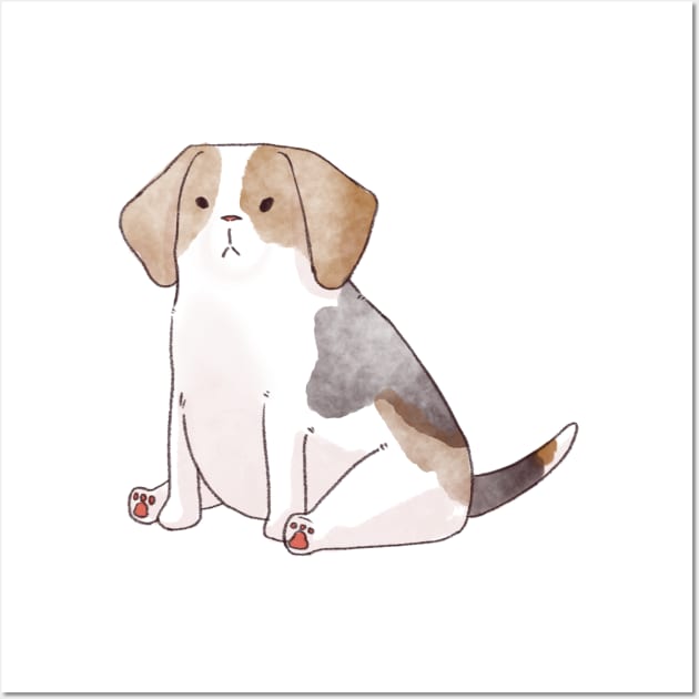 Cute beagle puppy Wall Art by Ashmekai